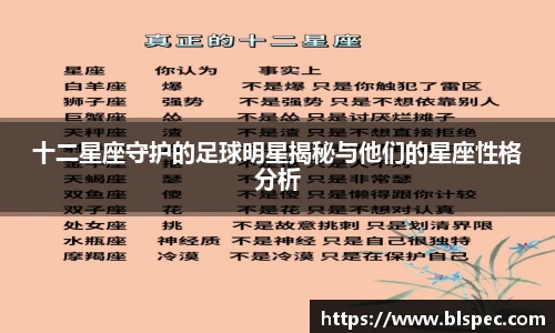 十二星座守护的足球明星揭秘与他们的星座性格分析